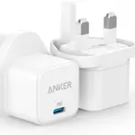 -Anker PowerPort 3 Cube PD Wall Charger 20W - Whit